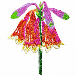 Flowers And Tree Embroidery Design 7